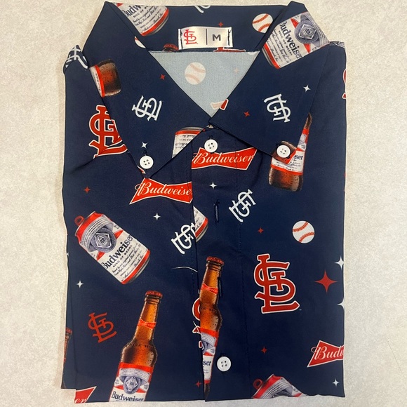 St. Louis Cardinals Budweiser button up shirt - Picture 3 of 5